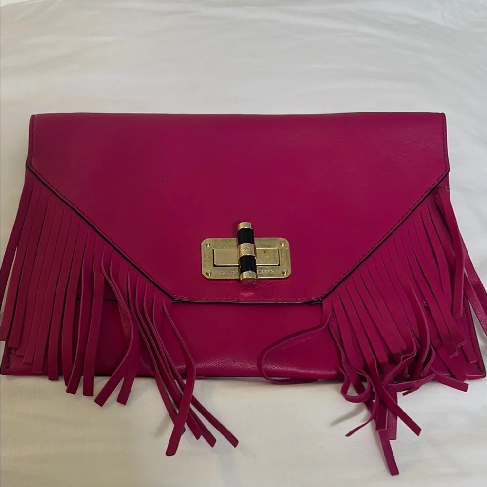 Pink Fringe Clutch - Picture 1 of 13